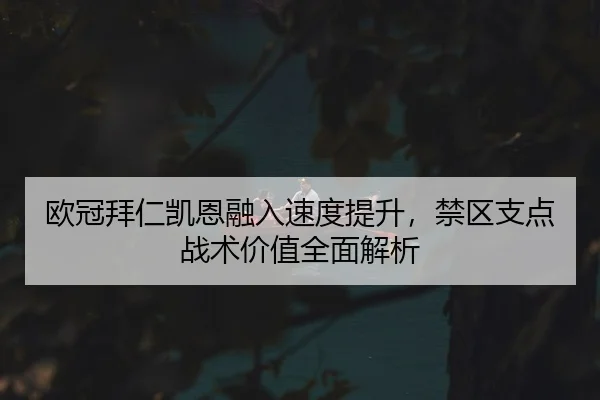 欧冠拜仁凯恩融入速度提升，禁区支点战术价值全面解析